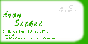 aron sitkei business card